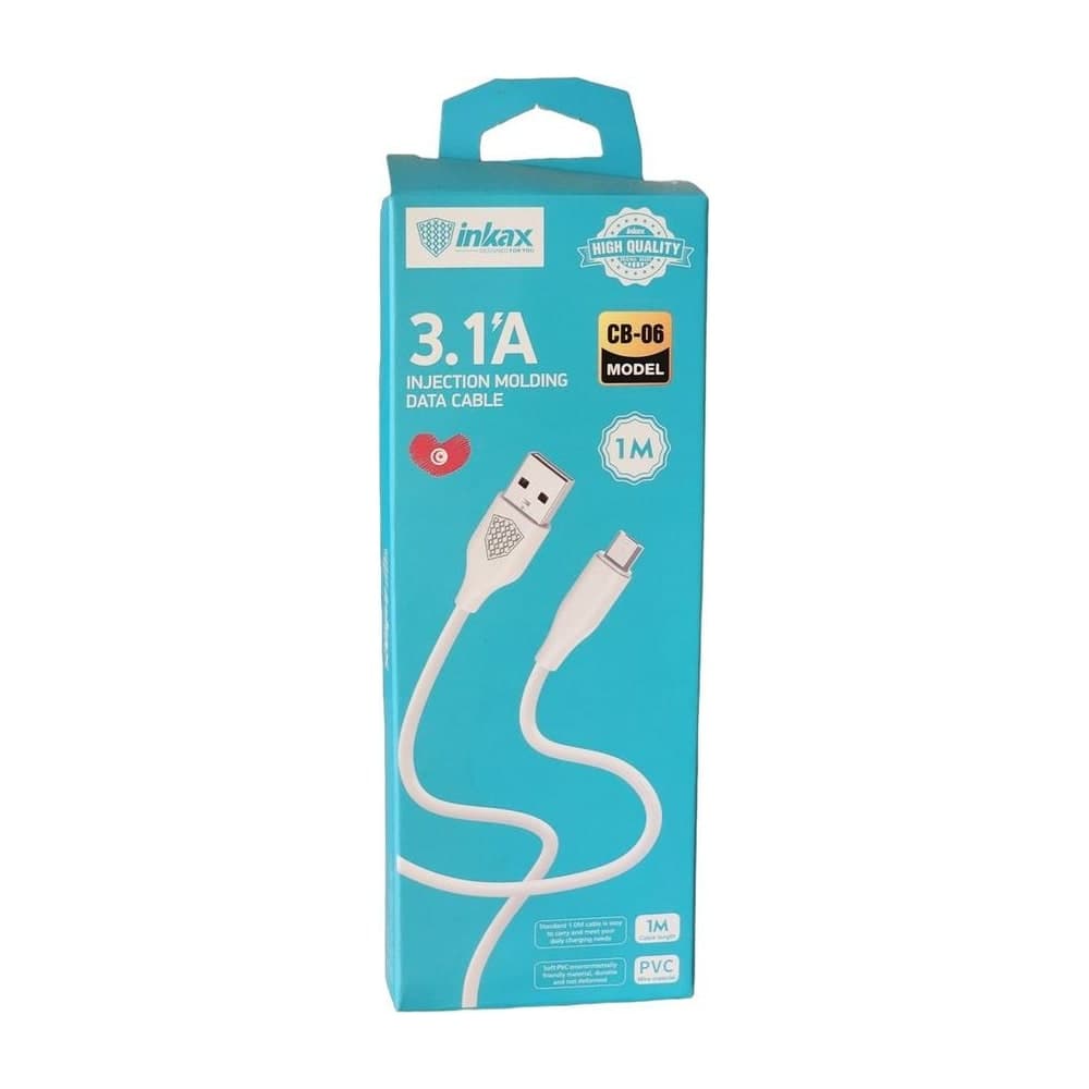 Câble INKAX CB-06 Micro-USB 3.1A 1 m
