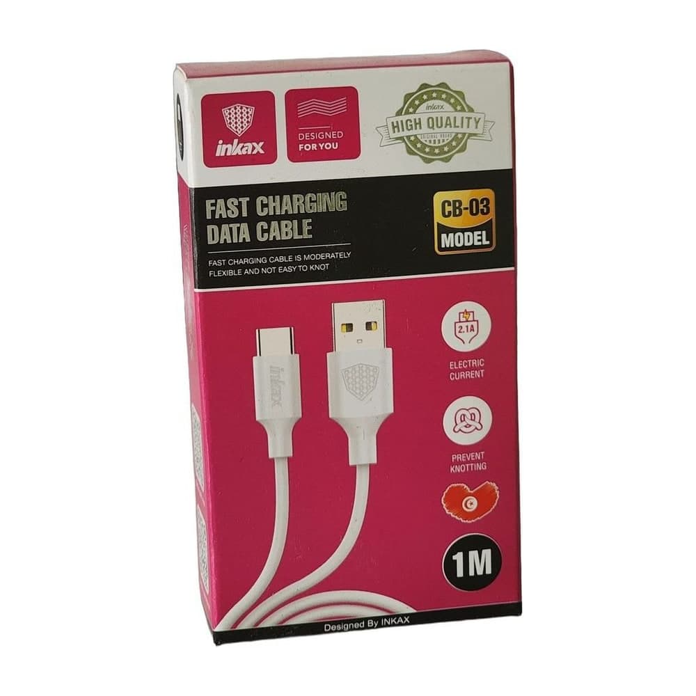 Câble INKAX CB-03 Type-C 2.1A 1 m